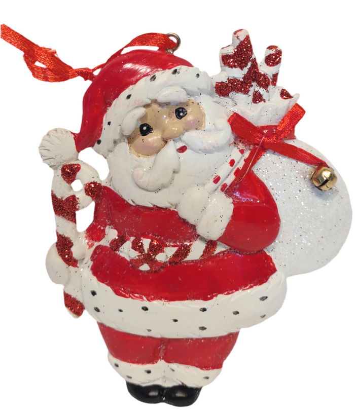 Peppermint Santa Clause or Mrs. Claus Ornament