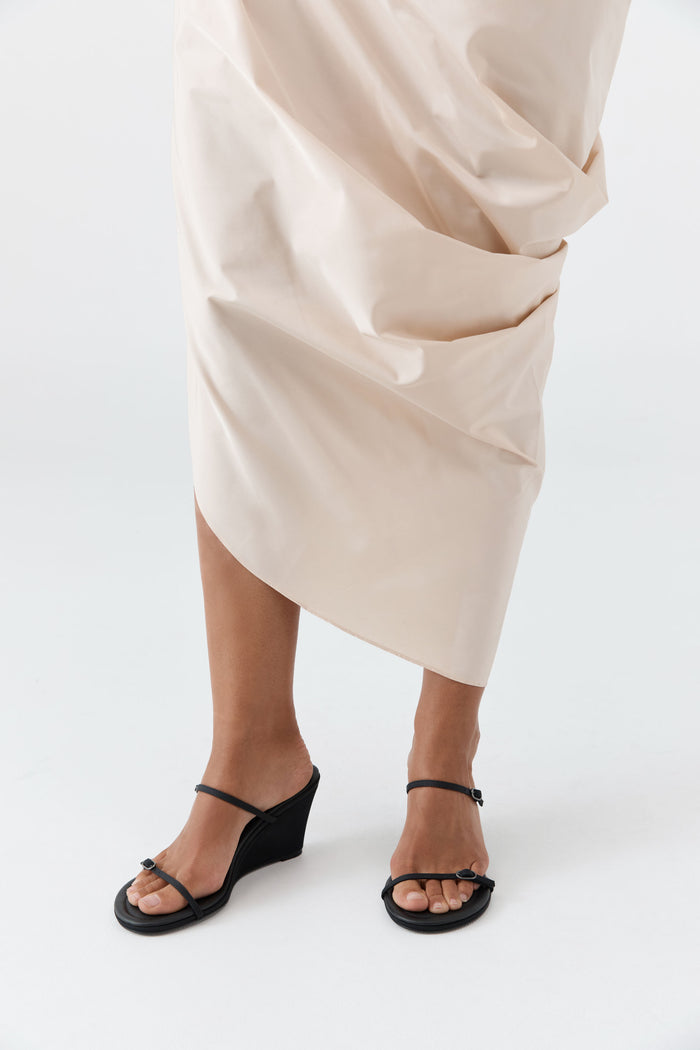 Petit Belt Detail Wedge - Black