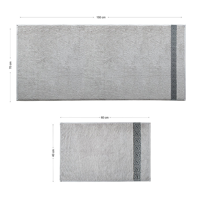 Picasso Towel 3pc Set - Greek Key Border