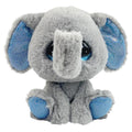 Plush Grey Elephant with Sparkling Eyes