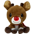 Plush Led Reindeer with Light Up Nose & Music
