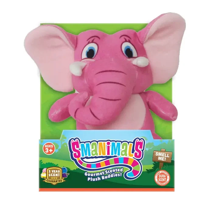 Plush Pink Elephant Smanimals - Bubble gum Scented