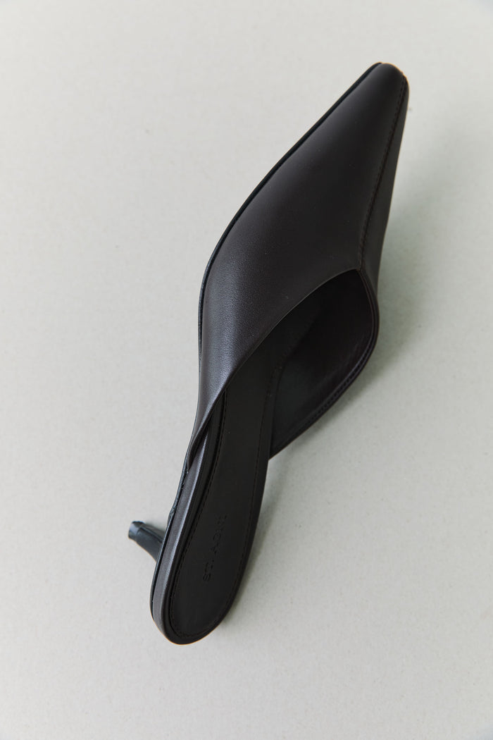 Pointed Mule Heel - Coffee