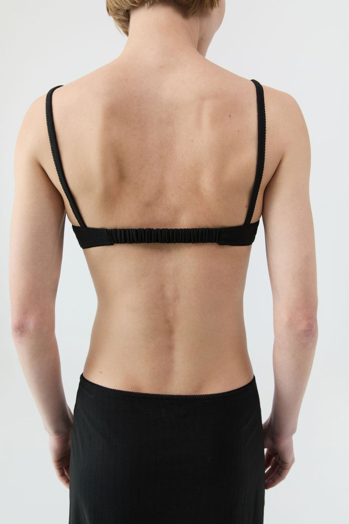 Pointelle Bralette - Black