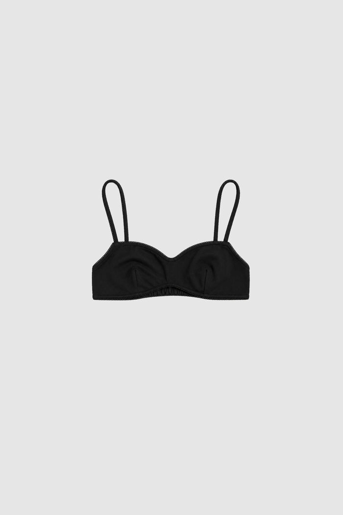 Pointelle Bralette - Black