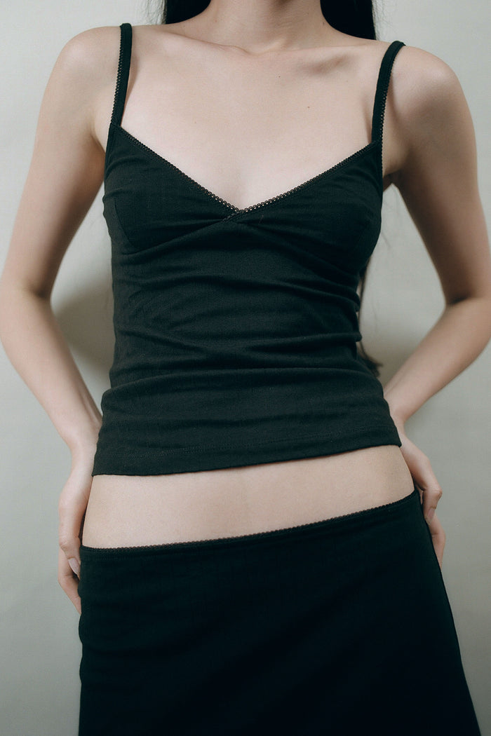 Pointelle Cami - Black
