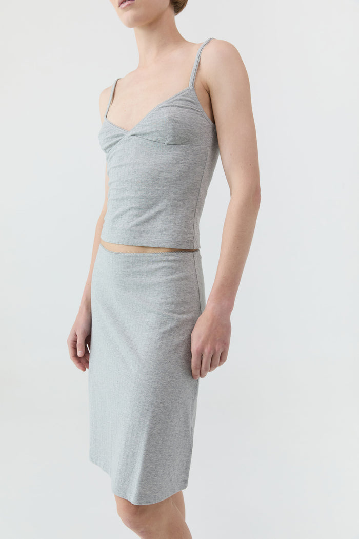 Pointelle Cami - Grey Marle