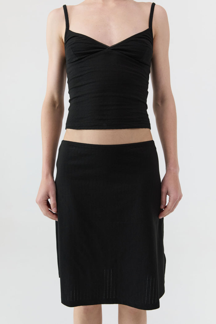Pointelle Skirt - Black