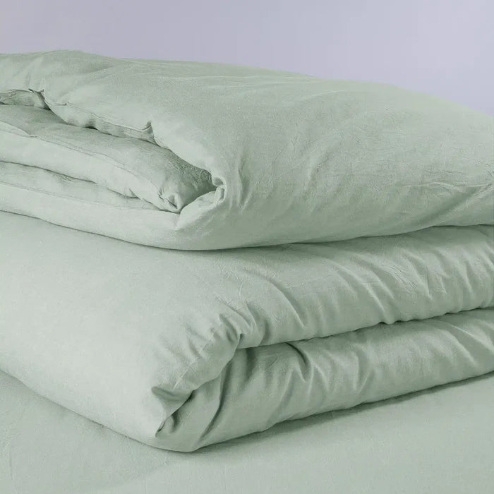 Pre Washed 100 %  Cotton Flex Breathable Solid Bedding | 100 % Cotton Bedding  Set