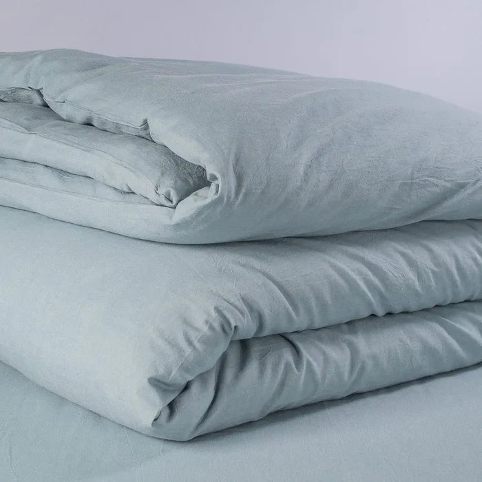 Pre Washed 100 %  Cotton Flex Breathable Solid Bedding | 100 % Cotton Bedding  Set