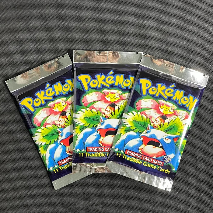 PTCG Cards English Booster Pack Art RARE THIN FONT Wrappers | Unlimited Ed. BASE SET Whole Box PKM DIY Card