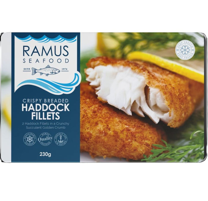 Ramus Seafood Frozen Crispy Breaded Haddock 240g