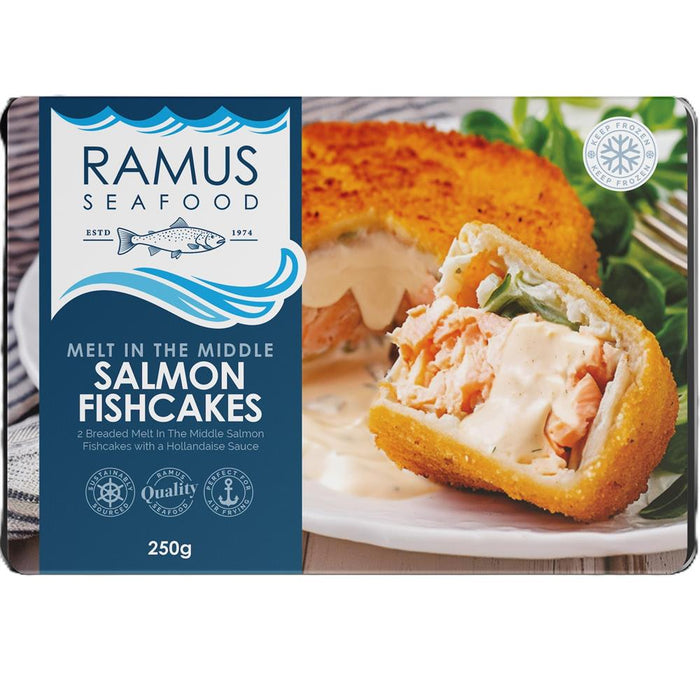 Ramus Seafood Frozen Melt in the Middle Salmon Fishcakes 250g