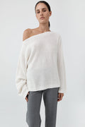 Relaxed Bateau Jumper - Off White