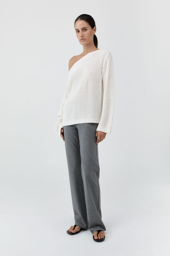 Relaxed Bateau Jumper - Off White