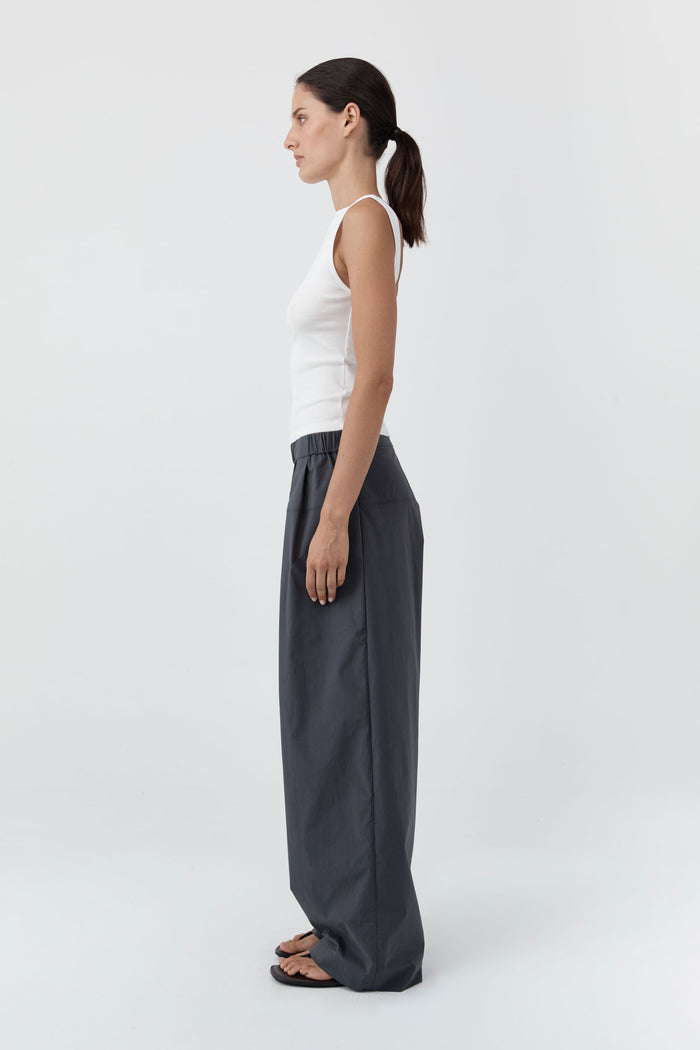 Relaxed Pleat Pants - Iron Glaze