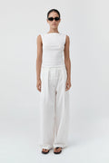Relaxed Pleat Pants - Off White