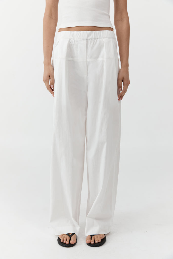Relaxed Pleat Pants - Off White