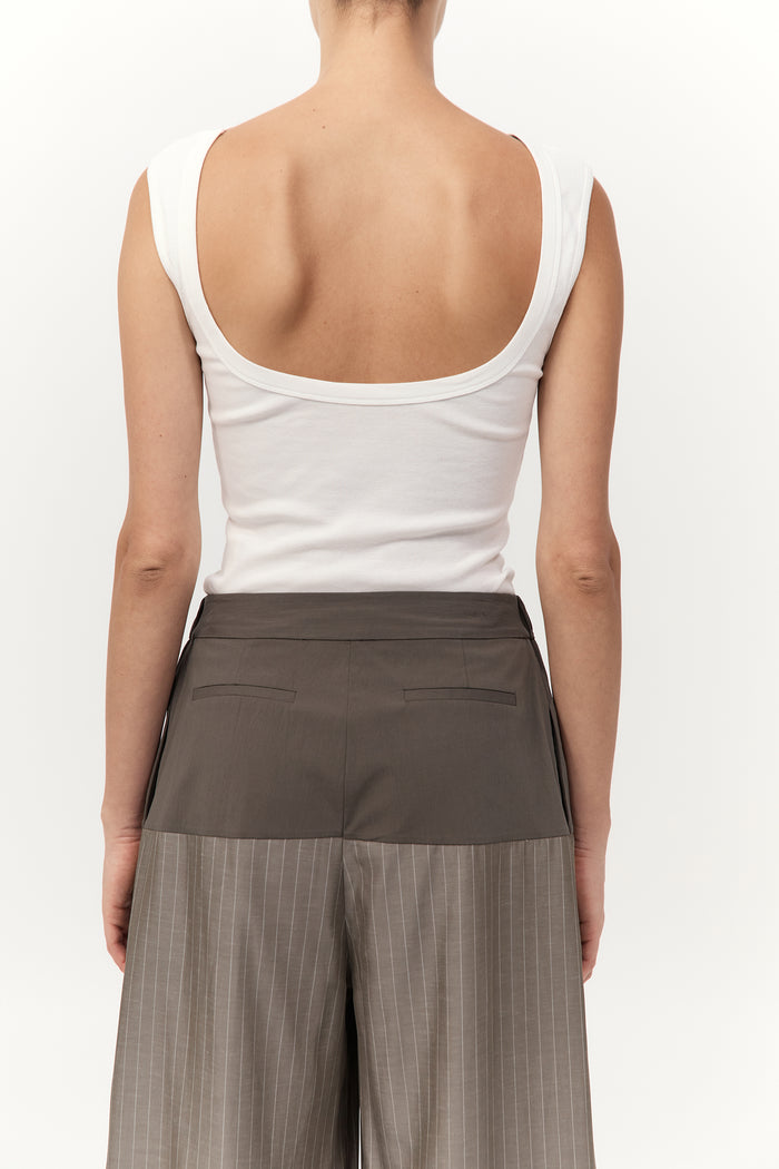 Relaxed Splice Pants - Khaki Pinstripe