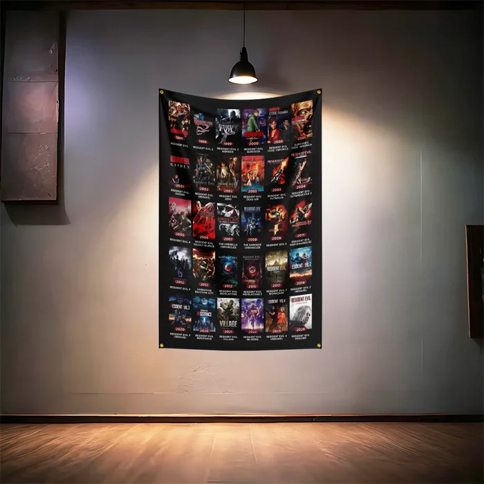 Resi-dent-Evils Game Fans Flag  For Gaming Room Bedroom Man Cave Bar Home Wall Decor Banner