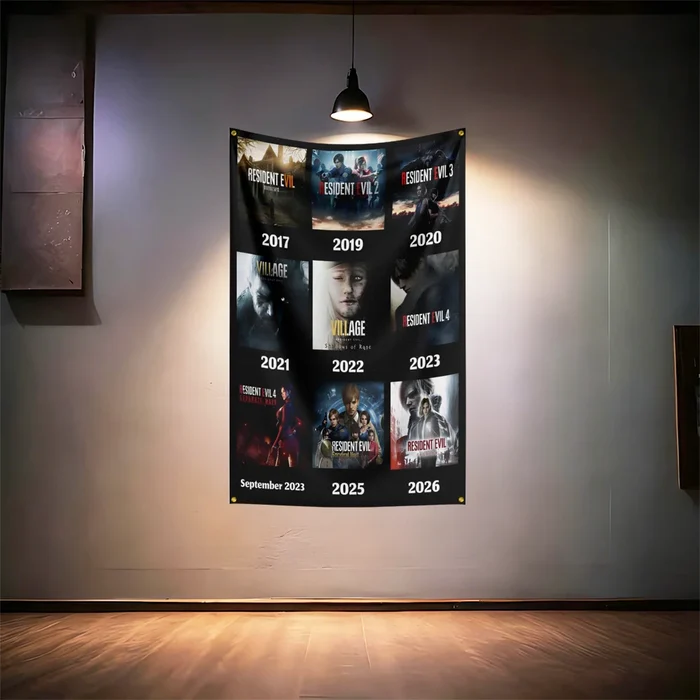 Resi-dent-Evils Game Fans Flag  For Gaming Room Bedroom Man Cave Bar Home Wall Decor Banner