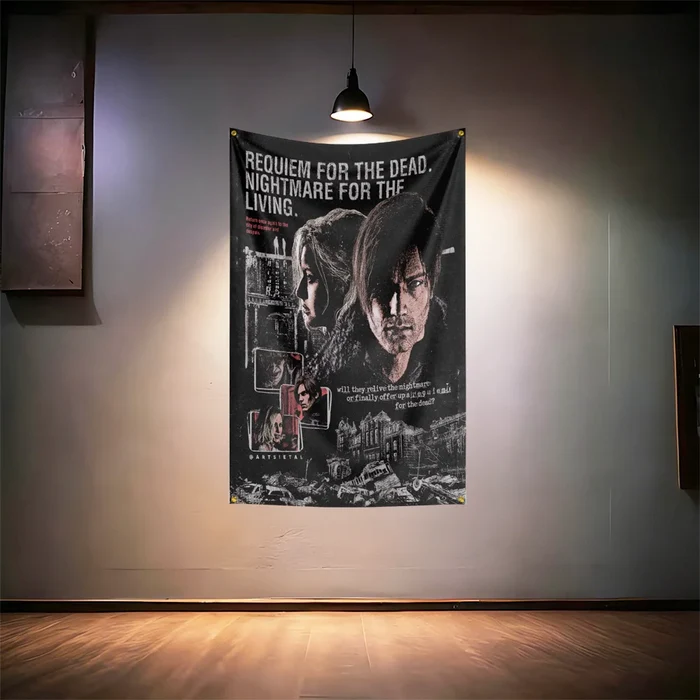 Resi-dent-Evils Game Fans Flag  For Gaming Room Bedroom Man Cave Bar Home Wall Decor Banner