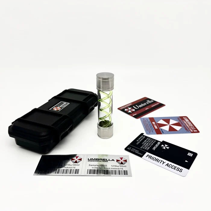 Resident Evil Handmade T-Virus Sample Bottle Model Toy - Umbrella Corporation Box Game Collectible