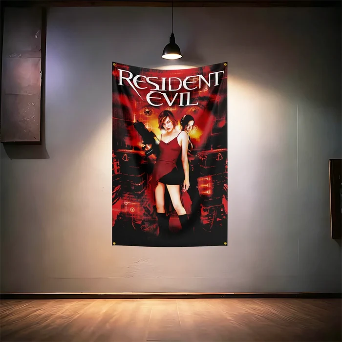 Resident-Evils Horror Game Movie Fans Flag  For Room Garage Man Cave Wall Decor Banner