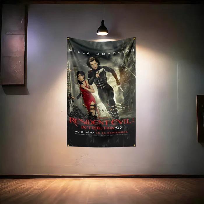 Resident-Evils Horror Game Movie Fans Flag  For Room Garage Man Cave Wall Decor Banner