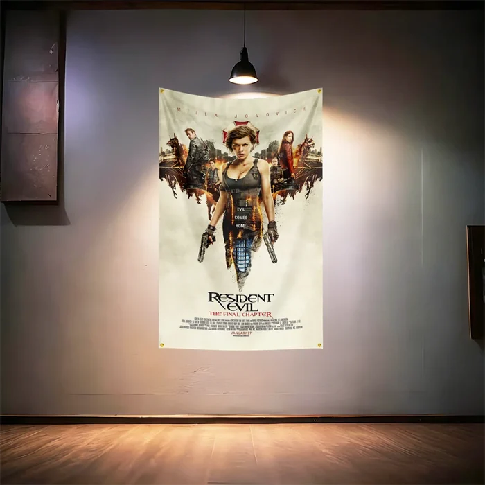 Resident-Evils Horror Game Movie Fans Flag  For Room Garage Man Cave Wall Decor Banner