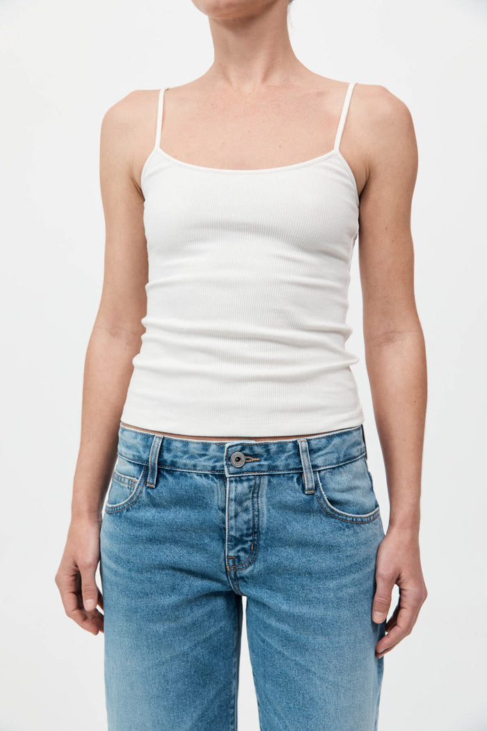 Rib Cami - White