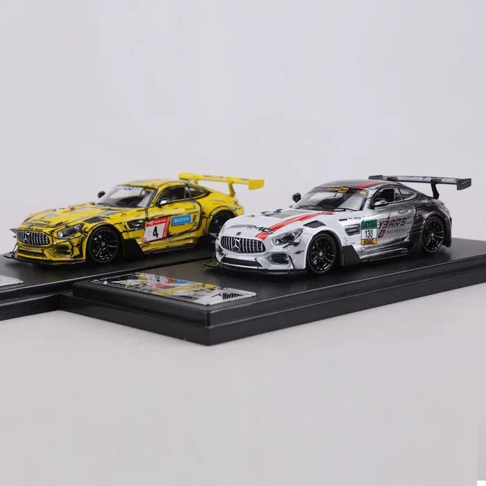RM MODEL 1:64 AMG GTS Nurburgring DTM race livery alloy diecast car model Toy collection display piece