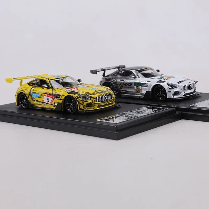RM MODEL 1:64 AMG GTS Nurburgring DTM race livery alloy diecast car model Toy collection display piece