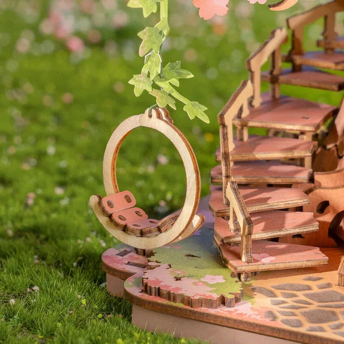 Robotime Sakura Tree House Model Kits 3D Wooden Puzzles Home Decor Gift Women Girls Boys for Adults