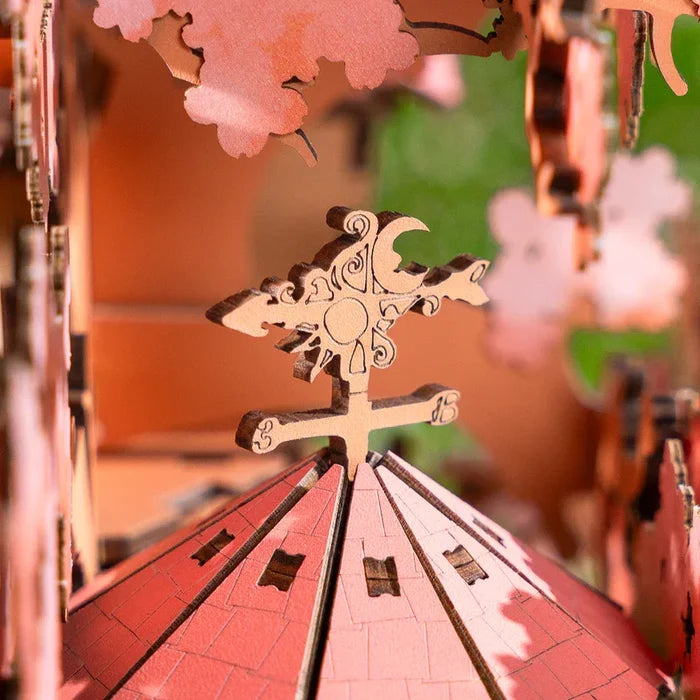Robotime Sakura Tree House Model Kits 3D Wooden Puzzles Home Decor Gift Women Girls Boys for Adults