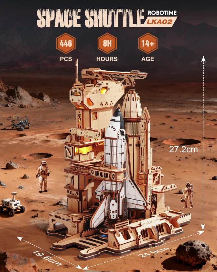 ROKR 3D Wooden Puzzle Space Shuttle Model Kits To Build STEM Toy Gift LKA02 For Adults
