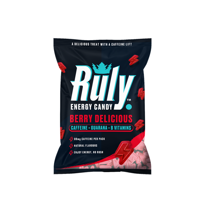 Berry Energy Gummies 80mg Natural Caffeine Guarana B Vits. 42g