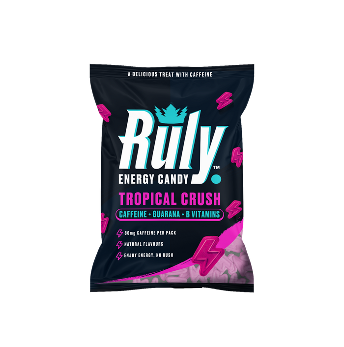 Tropical Energy Gummies 80mg Natural Caffeine Guarana B Vits. 42g