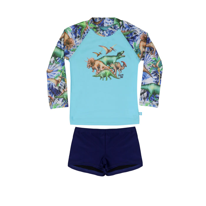 Salty Ink Dino Safari Long Sleeve Rashvest Set