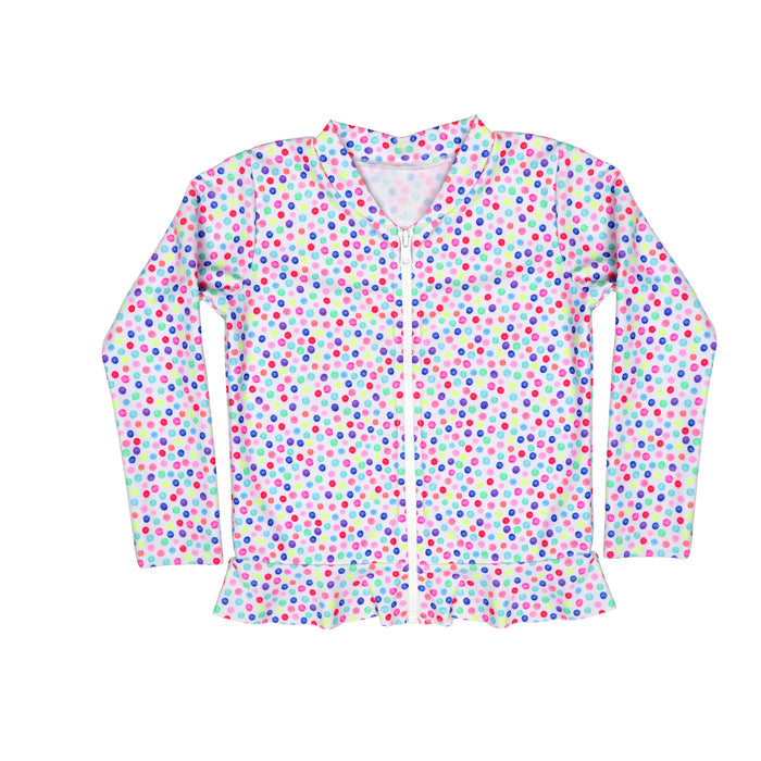 Salty Ink Miss Fruitti Long Sleeve Rashvest in Spot (Size 0-7)