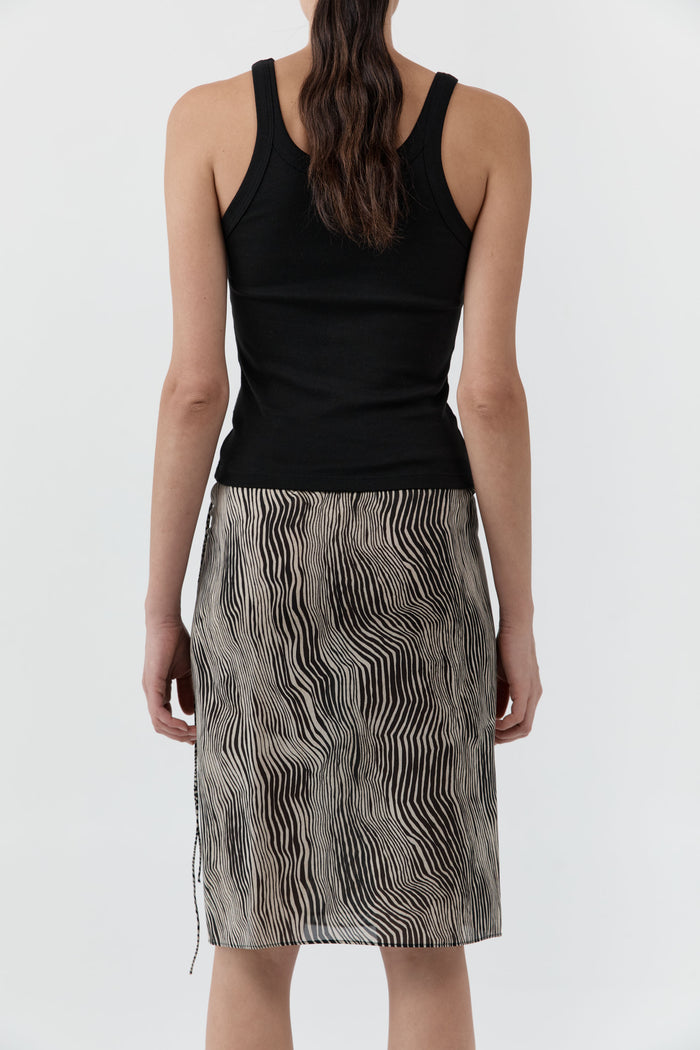 Savannah Silk Wrap Skirt - Sand
