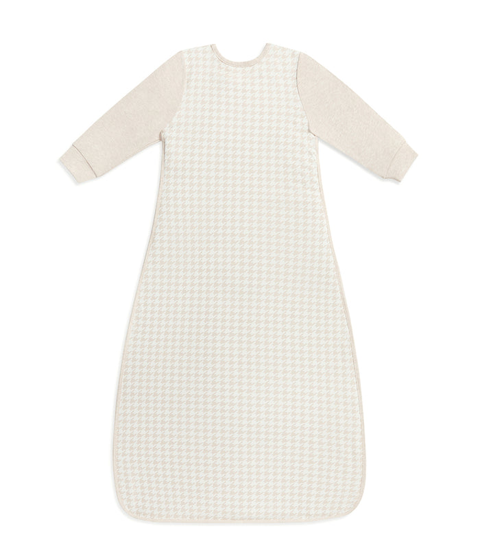 Sleep Bag Long Sleeve 1.0 TOG Cotton Tan Houndstooth