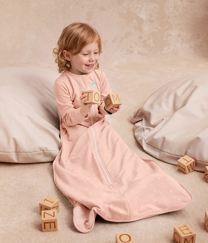 Sleep Bag Long Sleeve 1.5 TOG Cotton Fleece Blush Twigs