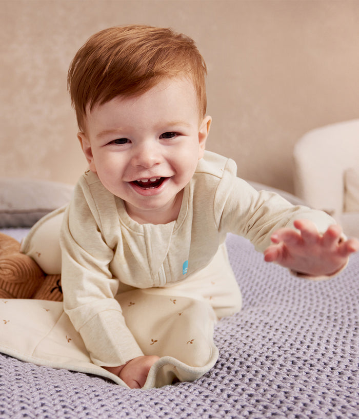 Sleep Bag Long Sleeve 1.5 TOG Cotton Oatmeal Twigs