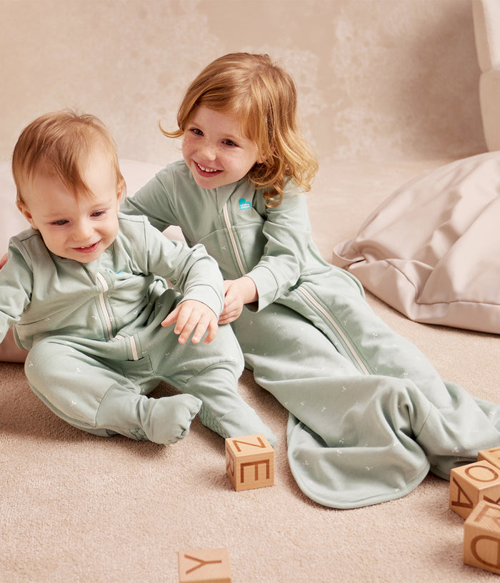 Sleep Bag Long Sleeve 1.5 TOG Cotton Olive Twigs