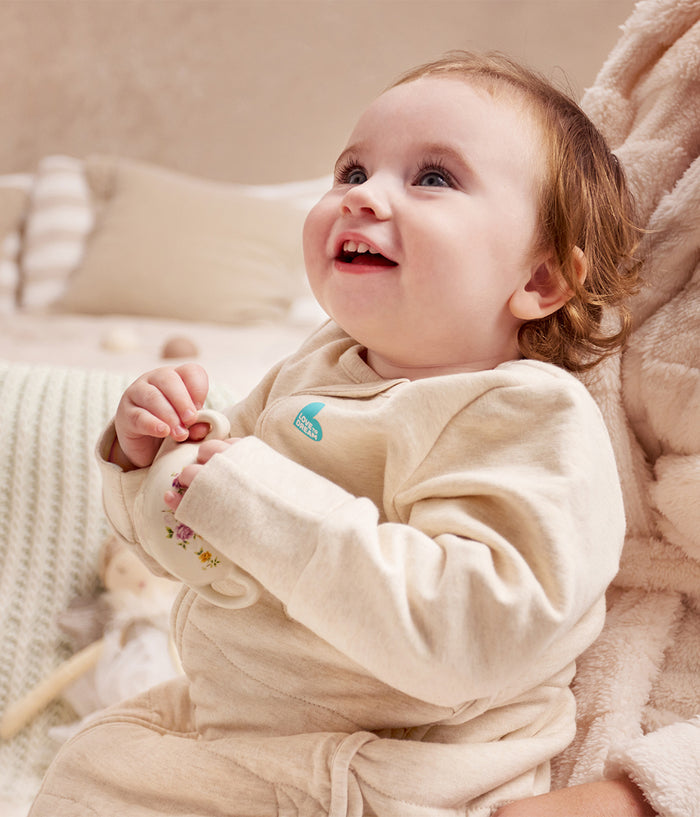 Sleep Bag Long Sleeve 3.5 TOG Cotton Oatmeal Moon Quilting