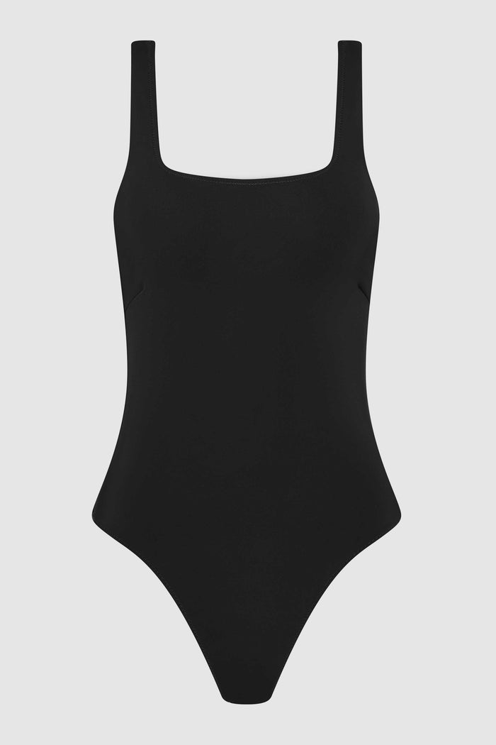 Slim Scoop One Piece - Black