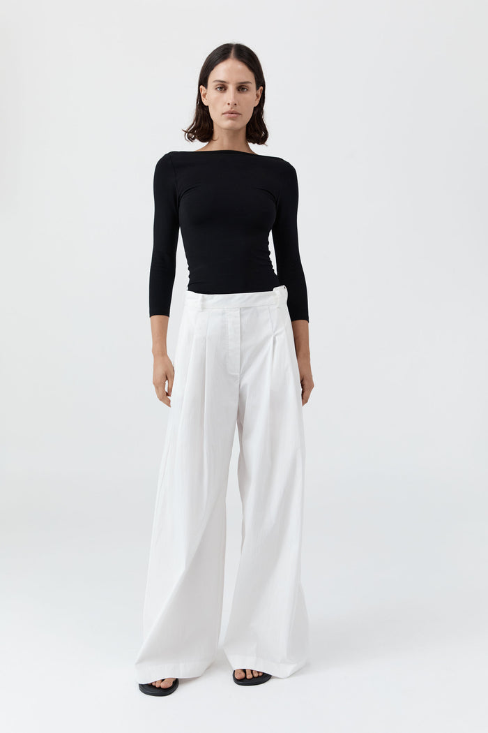 Soft Jersey Ballerina Top - Jet Black