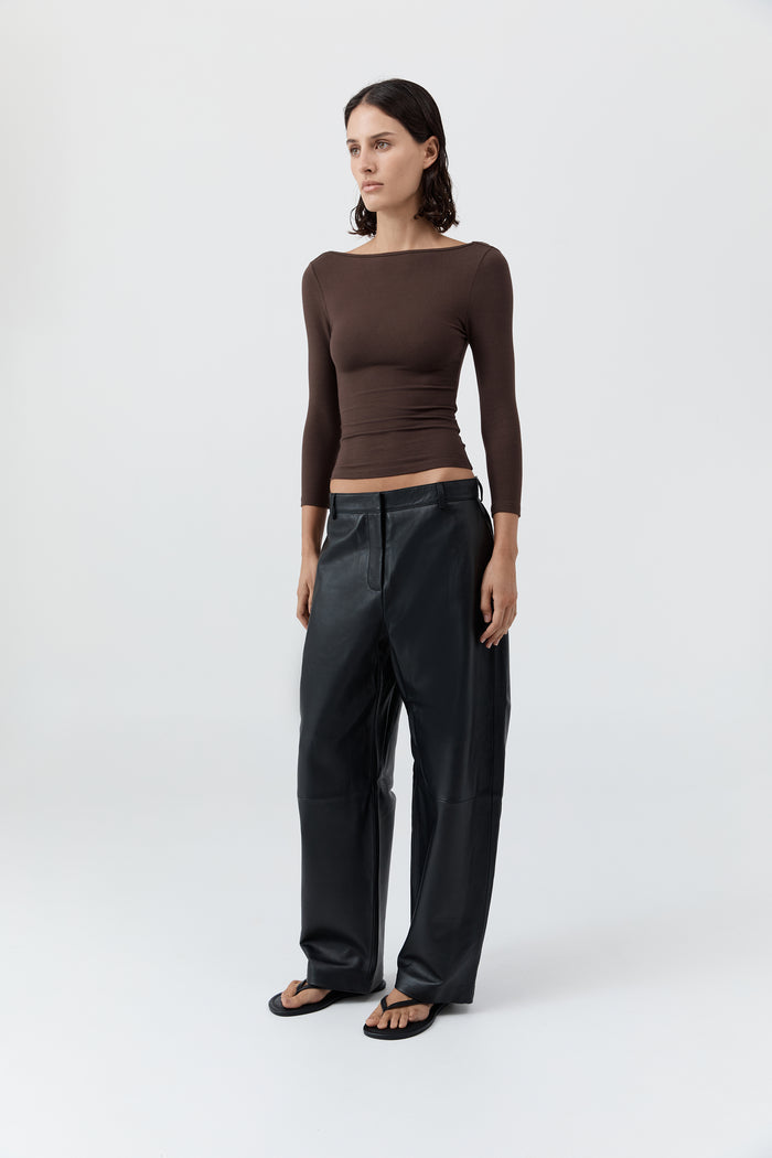 Soft Jersey Ballerina Top - Liqueur