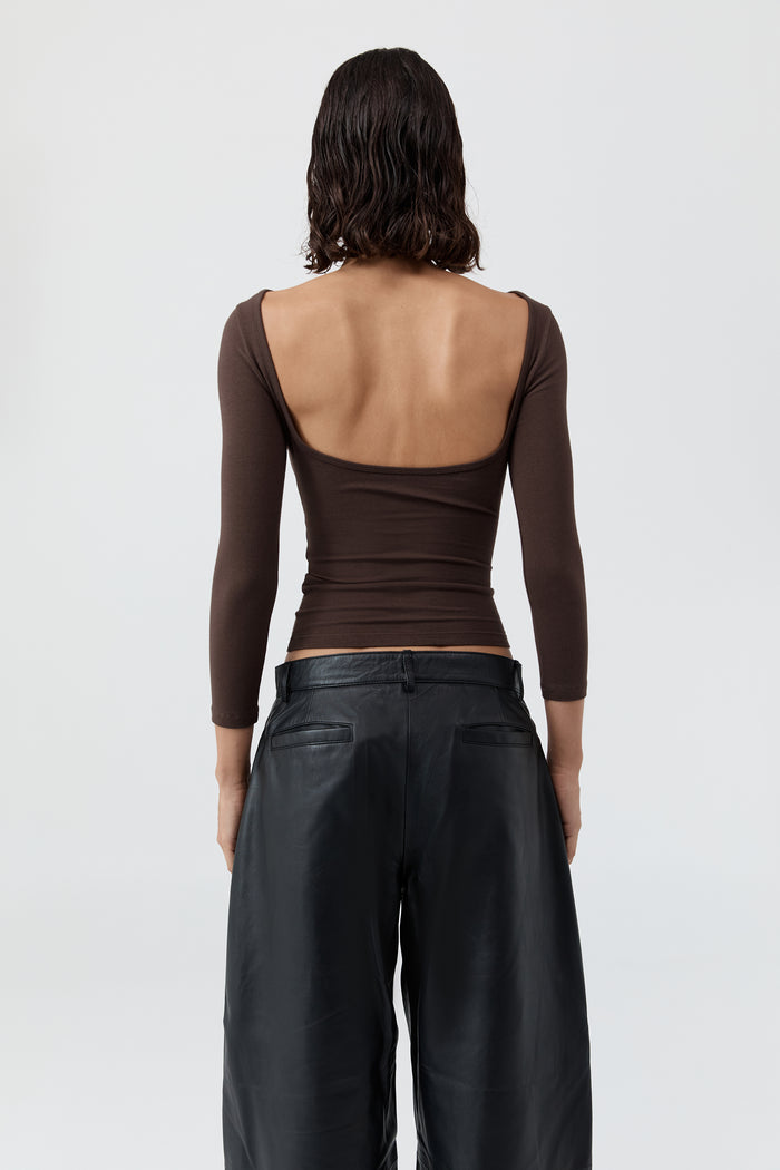 Soft Jersey Ballerina Top - Liqueur